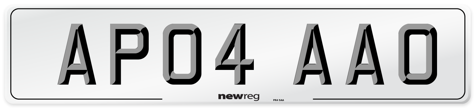 AP04 AAO Number Plate from New Reg